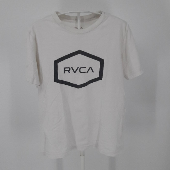RVCA Boy's Large White Cotton T-shirt
